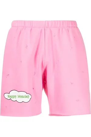 Natasha Zinko Joggingshorts mit "Happy Monday"-Print