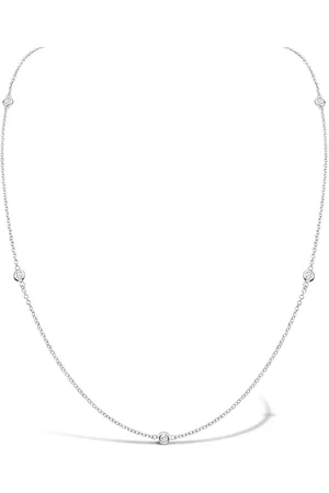 Pragnell 18kt Weißgoldhalskette mit Diamanten