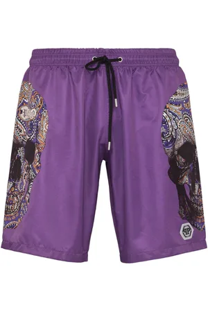 Philipp Plein Badeshorts mit Totenkopf-Print
