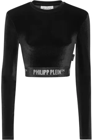 Philipp Plein Cropped-Oberteil aus Samt