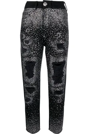 Philipp Plein Kristallverzierte Boyfriend-Jeans