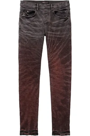 Purple Brand Skinny-Jeans mit Batikmuster