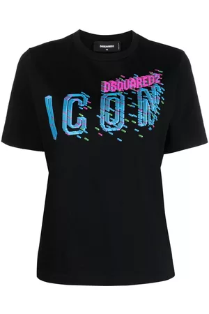 Dsquared2 Damen Shirts - Icon-print cotton T-shirt