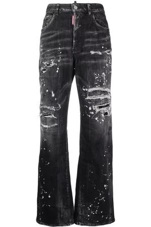 Dsquared2 Damen Bootcut Jeans - Distressed bootcut jeans