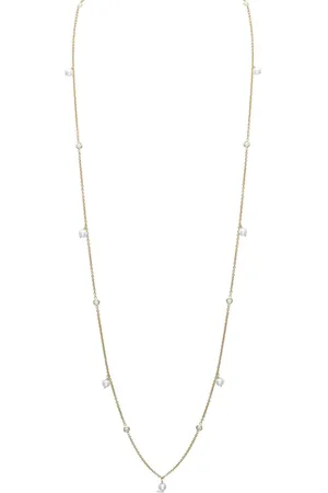 Pragnell 18kt Gelbgoldhalskette mit Perlen und Diamant