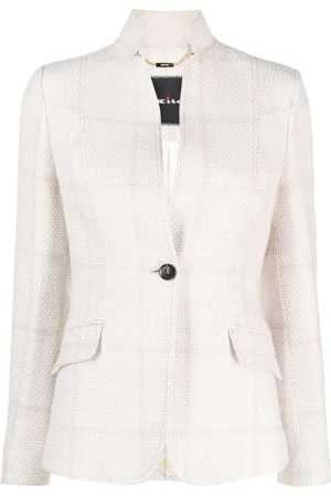 Kiton Einreihiger Blazer mit Karomuster