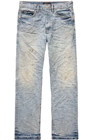 Purple Brand Straight-Leg-Jeans mit Knitteroptik