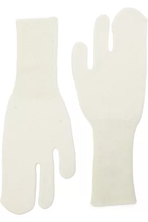 Maison Margiela Damen Handschuhe - Gerippte Handschuhe
