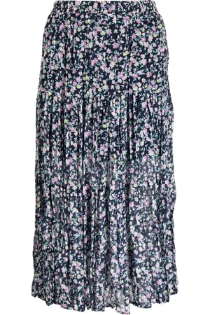 B+AB Faltenrock mit Blumen-Print