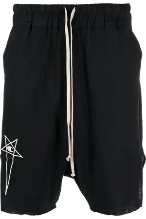Rick Owens Shorts aus Bio-Baumwolle mit Logo