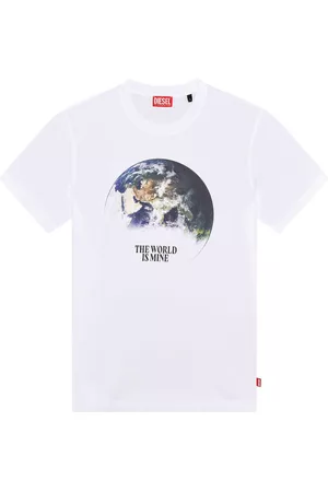Diesel Herren Shirts - Slogan-print cotton T-shirt