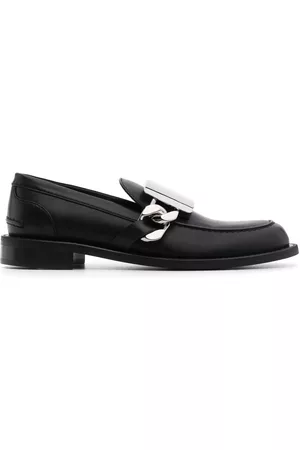 J.W.Anderson Damen Loafers - Logo-engraved leather loafers