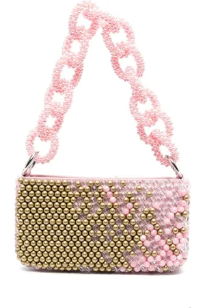 GERMANIER Schultertasche mit Perlen
