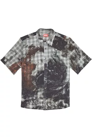 Diesel Herren Shirts - Umbe Globe graphic-print shirt