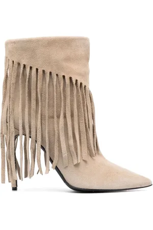 Pinko Stiefeletten mit Fransen 120mm