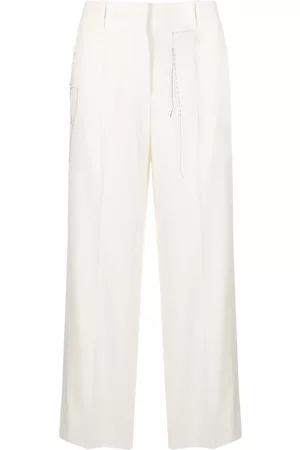 OFF-WHITE Damen Weite Hosen - Weite Hose mit Ziernähten