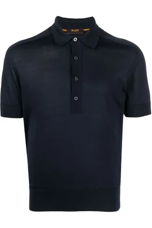 MOORER Semi-transparentes Poloshirt aus Seide