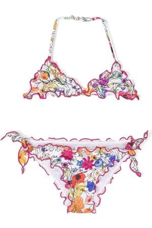 MC2 SAINT BARTH Mädchen Triangel Bikinis - Triangel-Bikini mit Blumen-Print