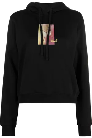 Diesel Damen Sweatshirts - Butterfly print drawstring hoodie
