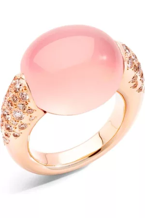 Pomellato Damen Ringe - 18kt Iconica Rotgoldring mit Diamanten