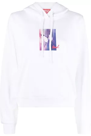 Diesel Damen Sweatshirts - F-Reggy butterfly-print hoodie