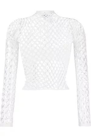 Jean Paul Gaultier Damen Longsleeves - Langarmshirt mit Netz