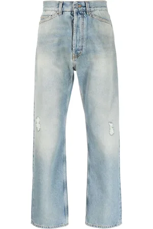 Palm Angels Gerade Jeans im Distressed-Look