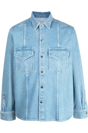 Nanushka Jeanshemd mit Knopfleiste