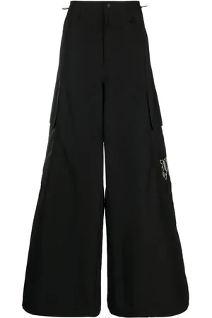 Palm Angels Wide-Leg-Hose mit Monogramm