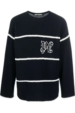 Palm Angels Gestreifter Pullover mit Monogramm