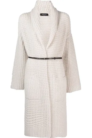 Fabiana Filippi Strickmantel mit Waffelstrick-Muster