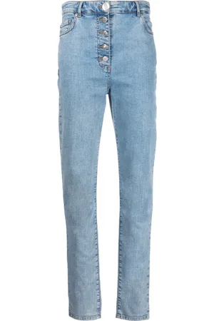 Moschino Schmale High-Rise-Jeans
