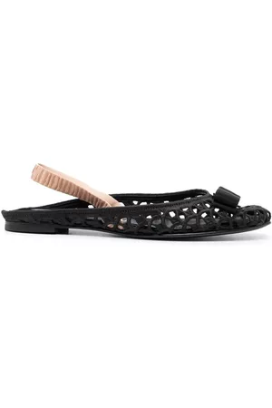 Salvatore Ferragamo Damen Schnürschuhe - Varina lace-embroidered ballerina shoes
