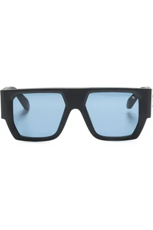 Philipp Plein Eckige Sonnenbrille mit Logo-Prägung