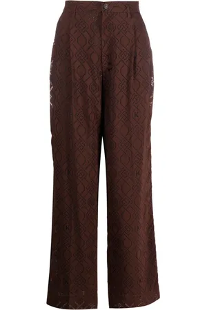 KOCHÉ Gerade Hose mit abstraktem Print