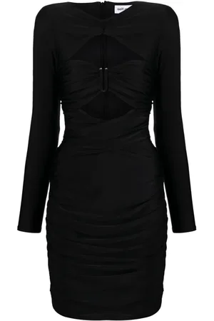 Self-Portrait Gerafftes Kleid mit Cut-Out