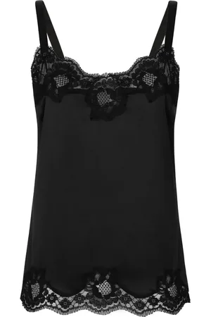 Dolce & Gabbana Camisole-Seidentop mit Spitzenbesatz
