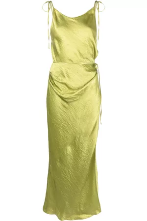 Acne Studios Damen Partykleider - Wrap crinkled satin maxi dress