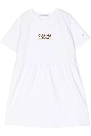Calvin Klein Mädchen Kleider - Logo-embroidered dress