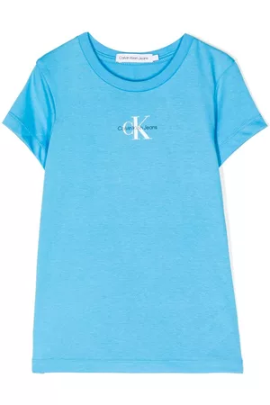 Calvin Klein Mädchen Shirts - Logo-print cotton T-shirt