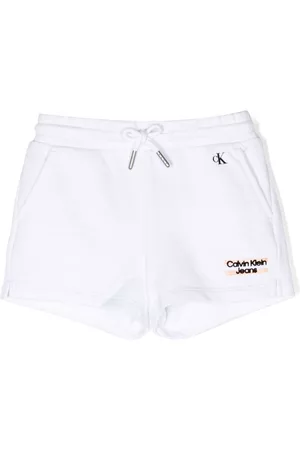 Calvin Klein Shorts - Logo-embroidered cotton shorts