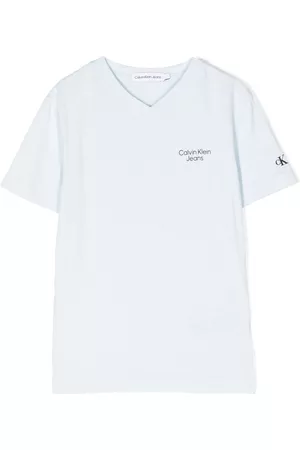 Calvin Klein Jungen Shirts - Logo-print cotton T-shirt