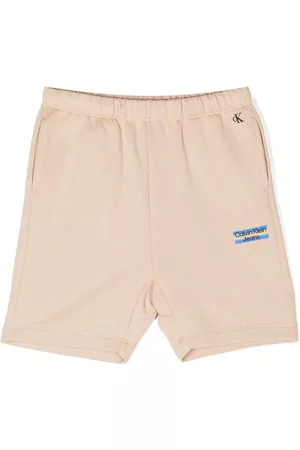 Calvin Klein Jungen Shorts - Logo-print cotton shorts