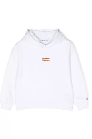 Calvin Klein Sweatshirts - Logo-embroidered cotton hoodie