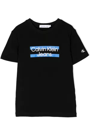 Calvin Klein Jungen Shirts - Logo-print cotton T-shirt