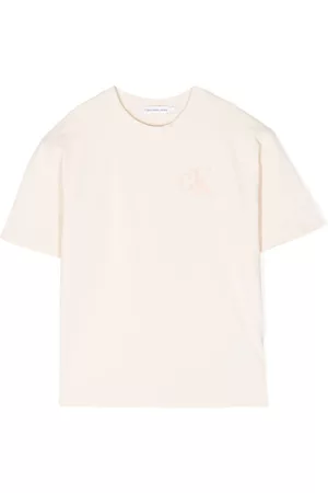 Calvin Klein Jungen Shirts - Textured-logo detail T-shirt
