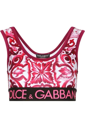 Dolce & Gabbana Cropped-Top mit Majolica-Print