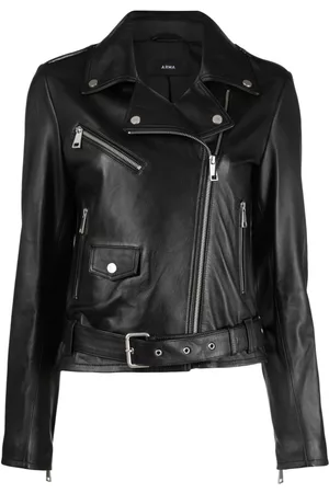 arma leder Damen Lederjacken - Zip-up leather biker jacket