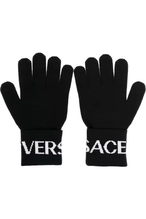 VERSACE Herren Handschuhe - Intarsia-knit logo gloves
