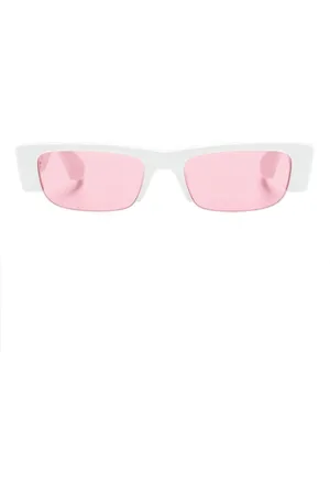 Alexander McQueen Eckige Sonnenbrille mit Graffiti-Print